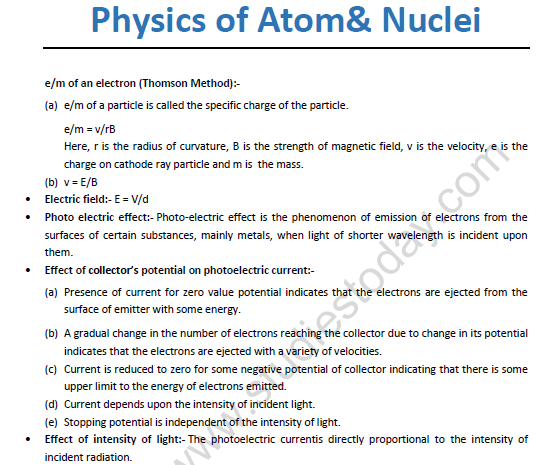 NEET-Physics-Physics-of-Atom-and-Nuclei-Revision-Notes 1