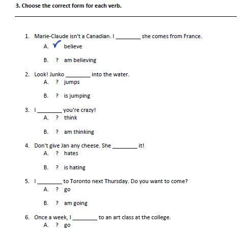 PRESENT CONTINUOUS 12