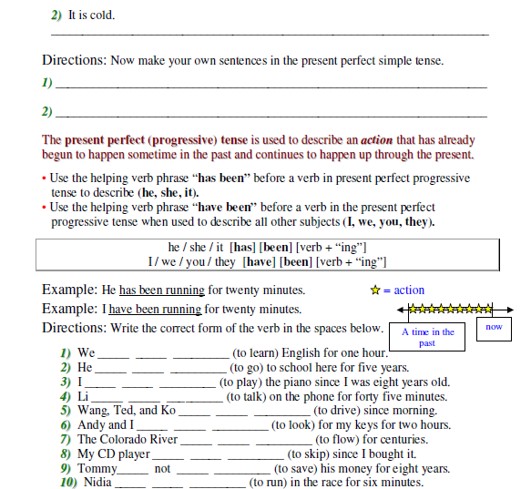 PRESENT PERFECT (HOME) 6