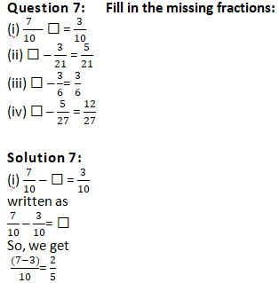 RD Sharma Solutions Class 6 Maths Chapter 6 Fractions-A1