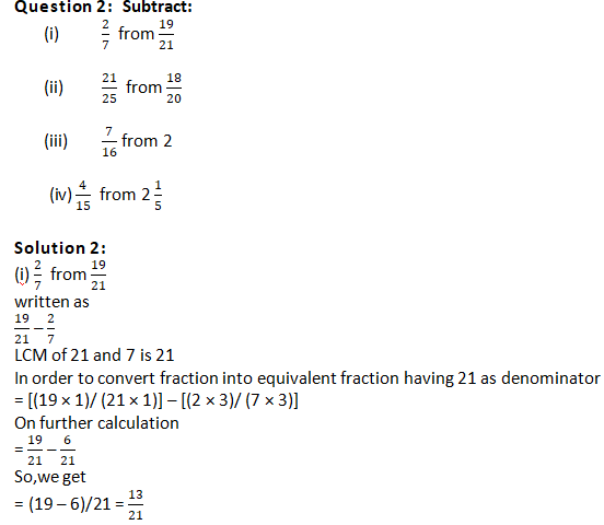 RD Sharma Solutions Class 6 Maths Chapter 6 Fractions-A6