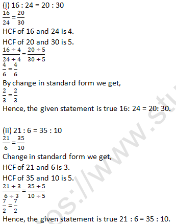 RD Sharma Solutions Class 6 Maths Chapter 9 Ratio Proportion and Unitary Method