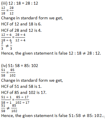 RD Sharma Solutions Class 6 Maths Chapter 9 Ratio Proportion and Unitary Method