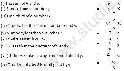 RD Sharma Solutions Class 6 Maths Chapter 8 Introduction to Algebra