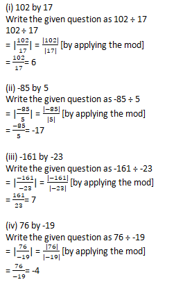 RD Sharma Solutions Class 7 Chapter 1 Integers