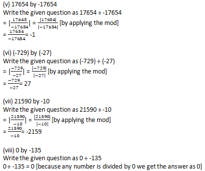 RD Sharma Solutions Class 7 Chapter 1 Integers