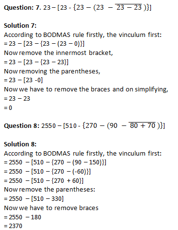 RD Sharma Solutions Class 7 Chapter 1 Integers