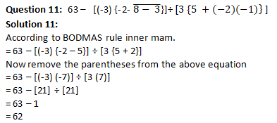 RD Sharma Solutions Class 7 Chapter 1 Integers