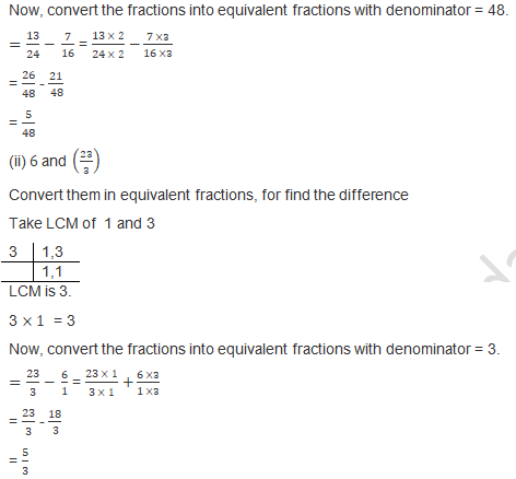 RD Sharma Solutions Class 7 Chapter 2 Fraction