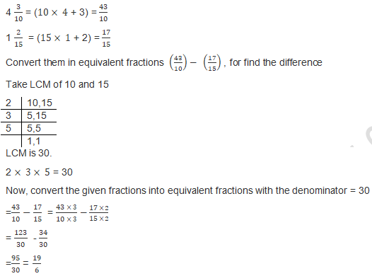 RD Sharma Solutions Class 7 Chapter 2 Fraction