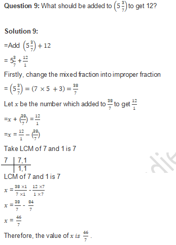 RD Sharma Solutions Class 7 Chapter 2 Fraction