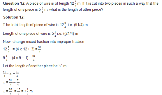 RD Sharma Solutions Class 7 Chapter 2 Fraction