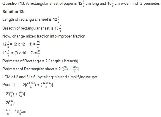 RD Sharma Solutions Class 7 Chapter 2 Fraction