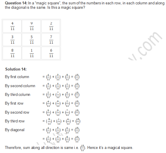 RD Sharma Solutions Class 7 Chapter 2 Fraction