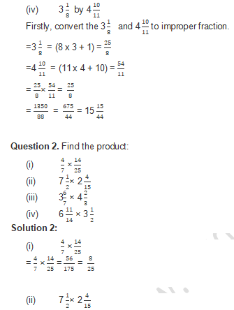 RD Sharma Solutions Class 7 Chapter 2 Fraction