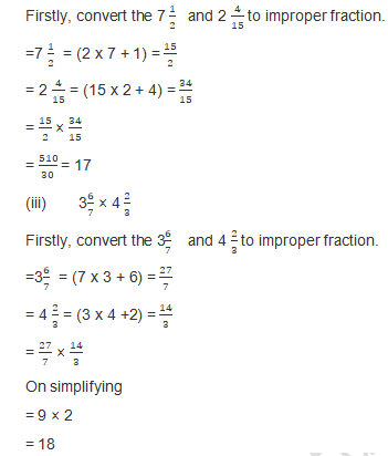 RD Sharma Solutions Class 7 Chapter 2 Fraction