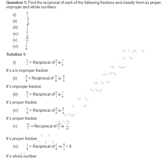 RD Sharma Solutions Class 7 Chapter 2 Fraction