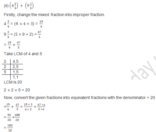 RD Sharma Solutions Class 7 Chapter 2 Fraction