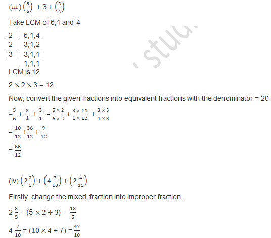 RD Sharma Solutions Class 7 Chapter 2 Fraction