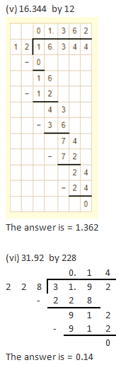 RD Sharma Solutions Class 7 Chapter 3 Decimals