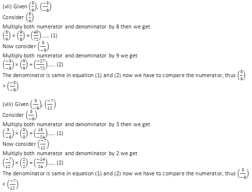 RD Sharma Solutions Class 7 Chapter 4 Rational Numbers