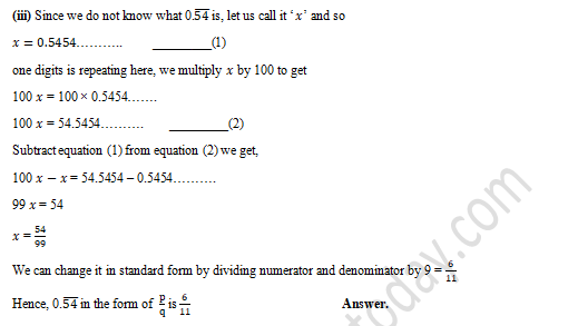 RD Sharma Solutions Class 9 Chapter 1 Number System