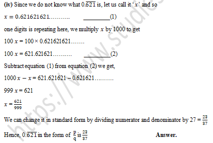 RD Sharma Solutions Class 9 Chapter 1 Number System