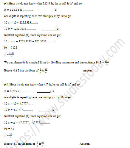 RD Sharma Solutions Class 9 Chapter 1 Number System