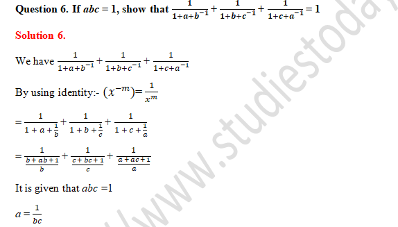 RD Sharma Solutions Class 9 Chapter 2 Exponents of Real Number