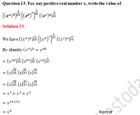 RD Sharma Solutions Class 9 Chapter 2 Exponents of Real Number