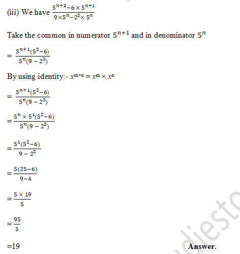 RD Sharma Solutions Class 9 Chapter 2 Exponents of Real Number