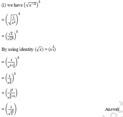 RD Sharma Solutions Class 9 Chapter 2 Exponents of Real Number