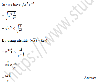 RD Sharma Solutions Class 9 Chapter 2 Exponents of Real Number