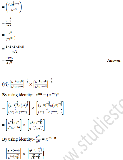 RD Sharma Solutions Class 9 Chapter 2 Exponents of Real Number