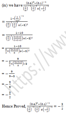 RD Sharma Solutions Class 9 Chapter 2 Exponents of Real Number