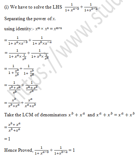 RD Sharma Solutions Class 9 Chapter 2 Exponents of Real Number