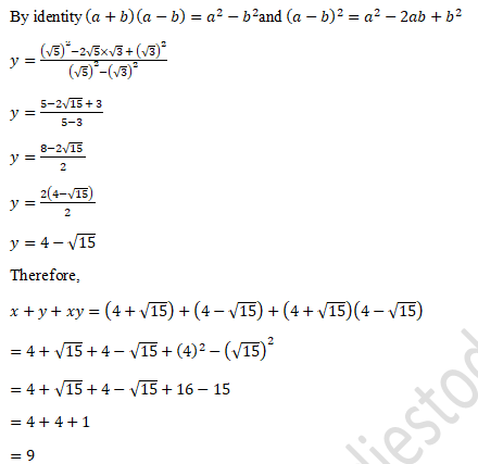 RD Sharma Solutions Class 9 Chapter 3 Rationalisation