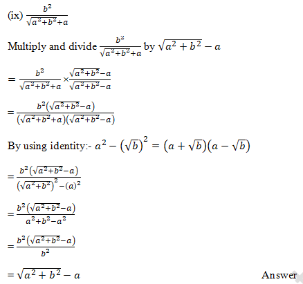 RD Sharma Solutions Class 9 Chapter 3 Rationalisation