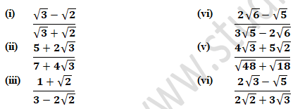 RD Sharma Solutions Class 9 Chapter 3 Rationalisation