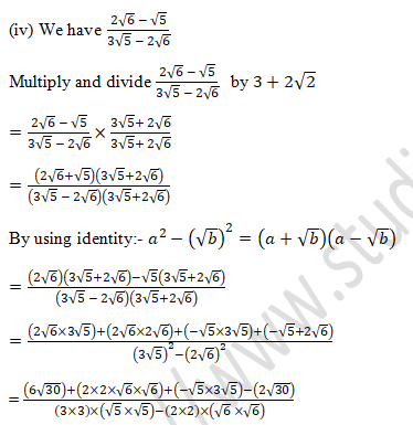 RD Sharma Solutions Class 9 Chapter 3 Rationalisation