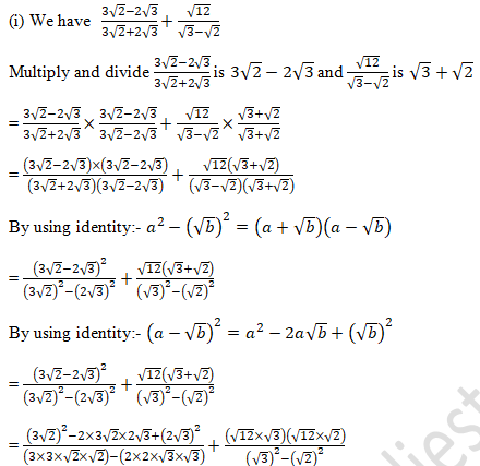 RD Sharma Solutions Class 9 Chapter 3 Rationalisation