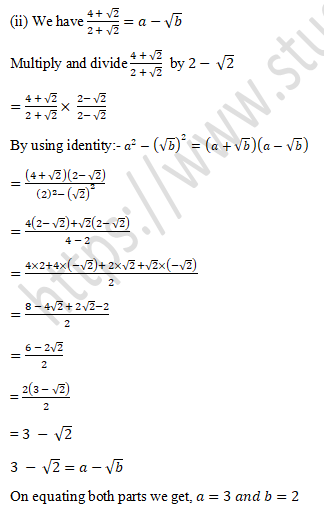 RD Sharma Solutions Class 9 Chapter 3 Rationalisation