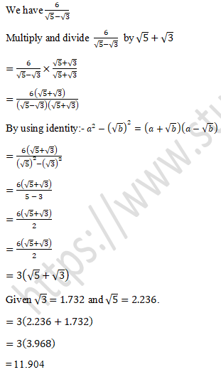 RD Sharma Solutions Class 9 Chapter 3 Rationalisation