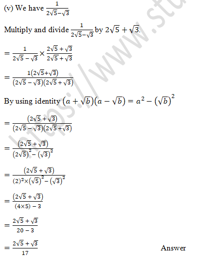 RD Sharma Solutions Class 9 Chapter 3 Rationalisation