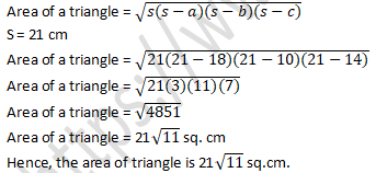 RD Sharma Solutions Class 9 Chapter 12 Herons Formula