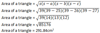 RD Sharma Solutions Class 9 Chapter 12 Herons Formula