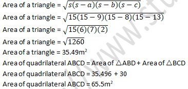 RD Sharma Solutions Class 9 Chapter 12 Herons Formula