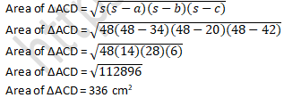 RD Sharma Solutions Class 9 Chapter 12 Herons Formula