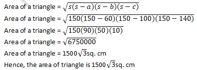 RD Sharma Solutions Class 9 Chapter 12 Herons Formula