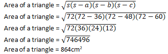 RD Sharma Solutions Class 9 Chapter 12 Herons Formula